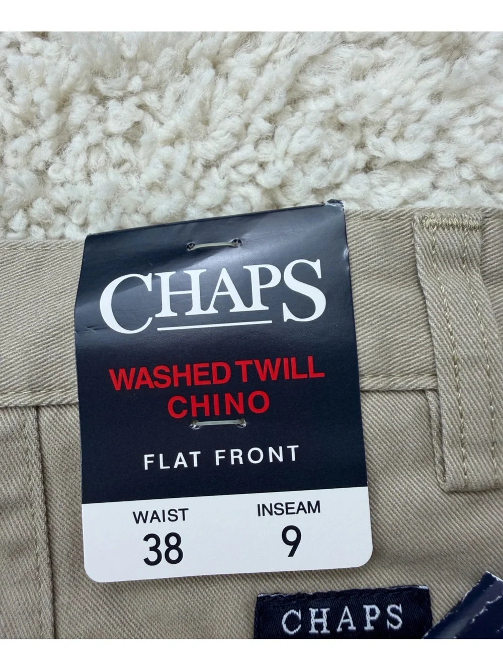 Chaps Men’s 38 Washed Twill Chino Shorts NWT